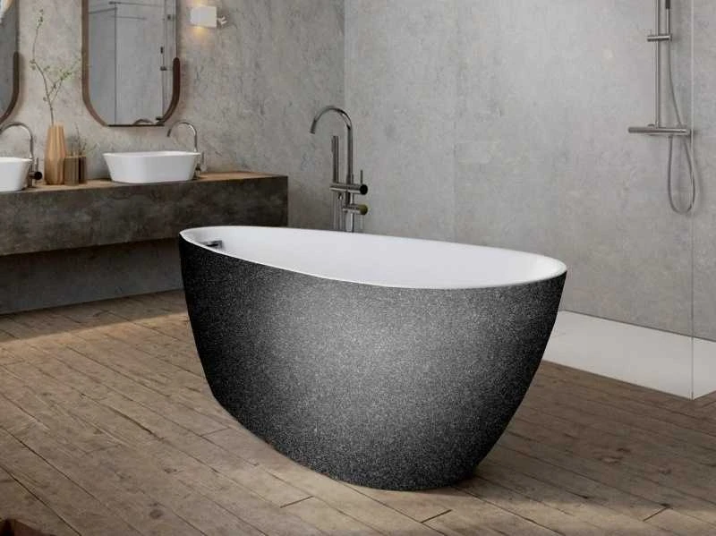 Vonia Besco Goya A-Line Glam Graphite, 160 x 73 cm (sifono su persipylimu dangtelis juodos spalvos)