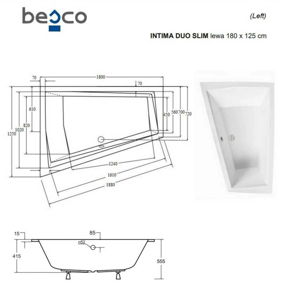 Vonia Besco Intima Duo Slim, 180 x 125 cm, kairinė