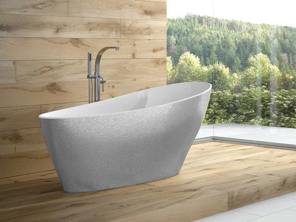 Vonia Besco Keya Glam Sidabrinis, 165 x 70 cm, su Klik-klak Chrome