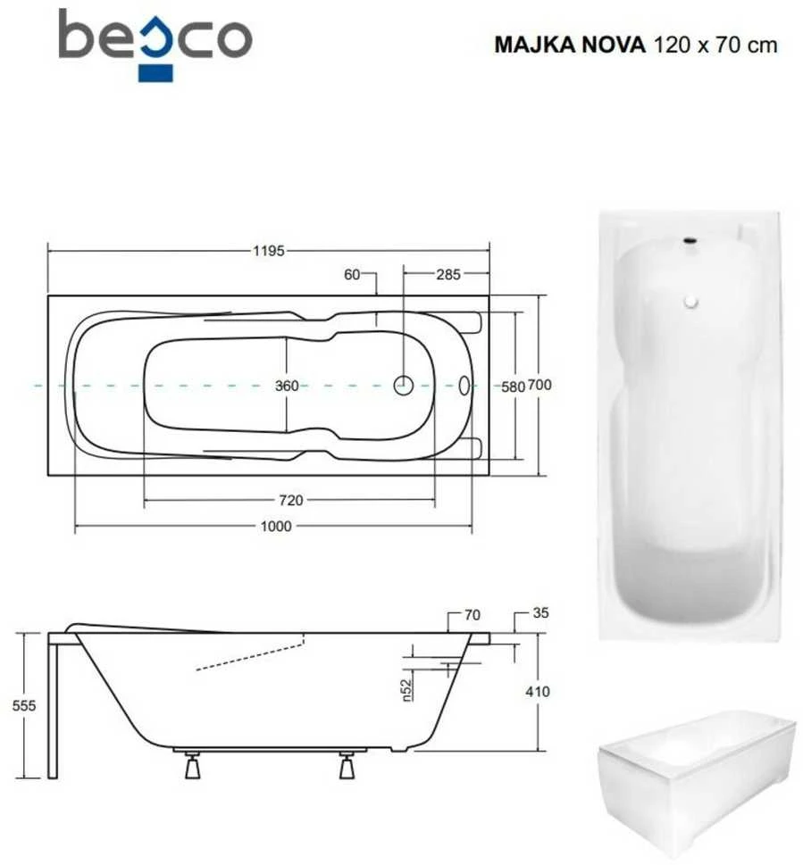 Vonia Besco Majka Nova, 120 x 70 cm