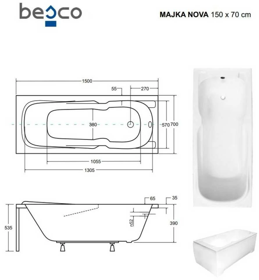 Vonia Besco Majka Nova, 150 x 70 cm