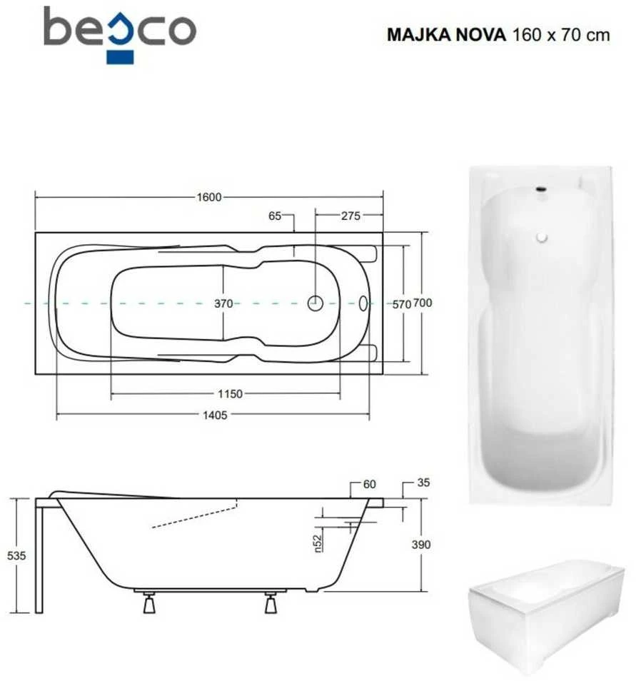 Vonia Besco Majka Nova, 160 x 70 cm