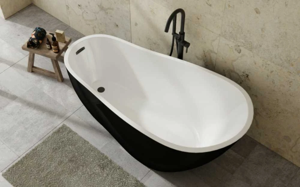 Vonia Besco Melody Juodas&Baltas, 150 x 80 cm, su juodais dangteliais