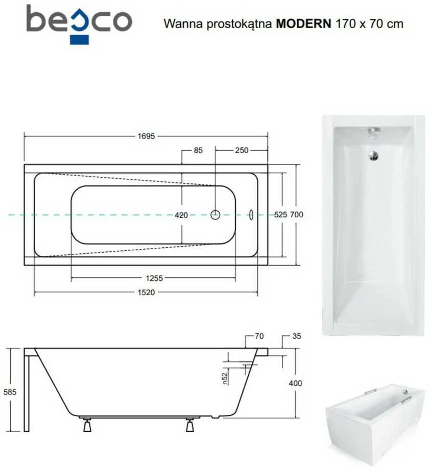 Vonia Besco Modern, 170 x 70 cm