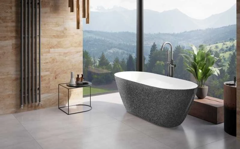 Vonia Besco Moya Glam Graphite, 160 x 70 cm (su Klik-klak Chrome)