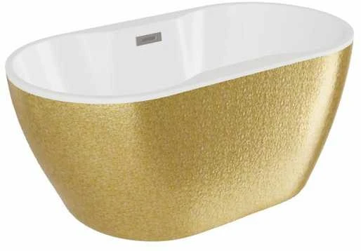 Vonia Besco Navia Glam Gold, 140 x 75 cm, su chrome sifonu
