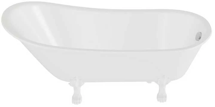 Vonia Besco Olaya 160, Baltas+Baltas, su sifonu su persipylimu Klik-klak Chrome