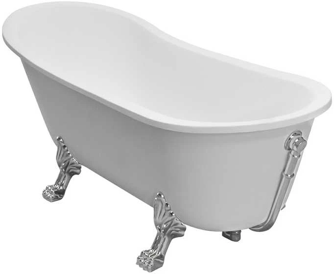 Vonia Besco Olaya 160, Baltas+Chrome, su sifonu su persipylimu Klik-klak Chrome