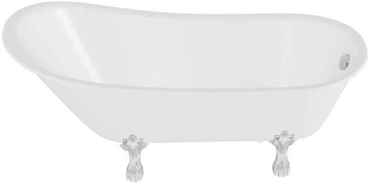 Vonia Besco Olaya 160, Baltas+Chrome, su sifonu su persipylimu Klik-klak Chrome