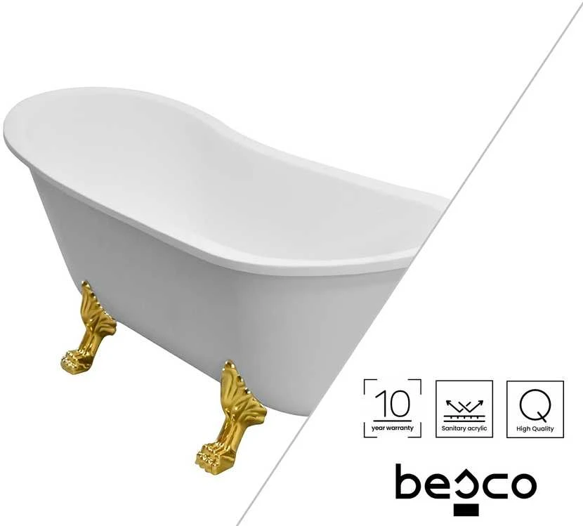 Vonia Besco Olaya 160, Baltas+Gold (be sifono, su persipylimo skyle)