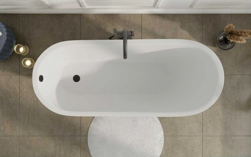 Vonia Besco Olaya Glam 160, Gold+Chrome, su sifonu su persipylimu Klik-klak Juodas
