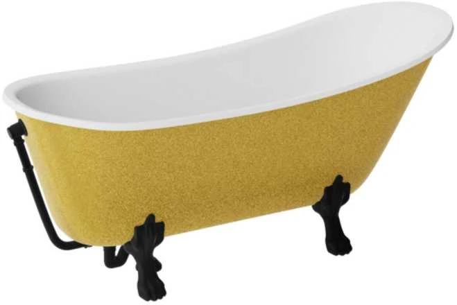 Vonia Besco Olaya Glam 160, Gold+Juodas, su sifonu su persipylimu Klik-klak Juodas