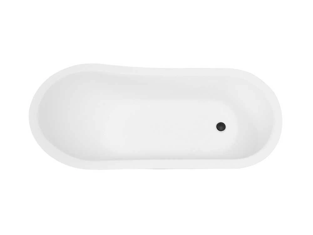 Vonia Besco Olaya Glam 160, Graphite+Chrome, su sifonu Klik-klak Juodas