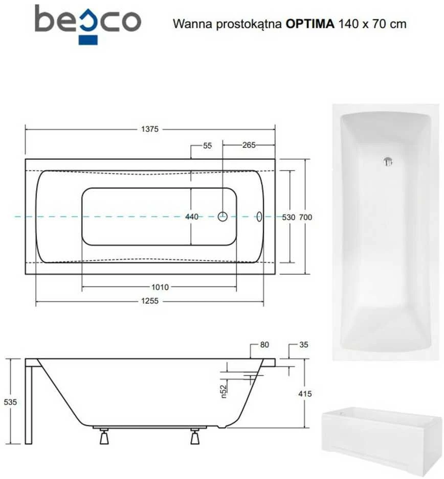 Vonia Besco Optima, 140 x 70 cm