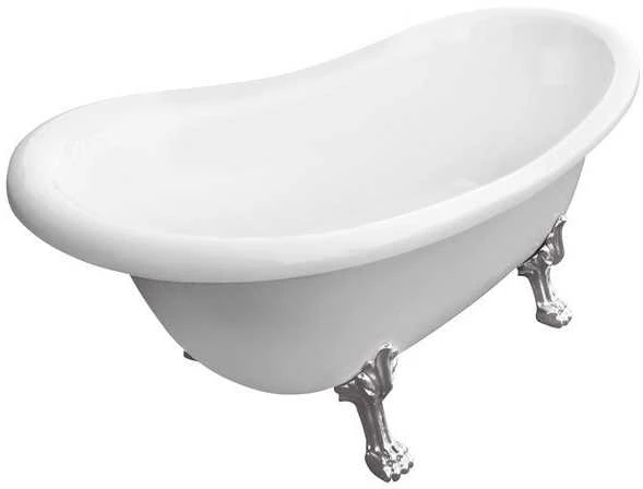 Vonia Besco Otylia 170, Baltas+Chrome, su sifonu Klik-klak Chrome