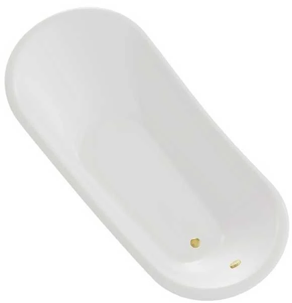 Vonia Besco Otylia Glam 170, Graphite+Baltas, su sifonu su persipylimu Klik-klak Gold