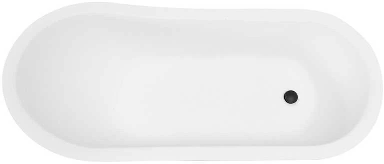Vonia Besco Otylia Glam 170, Graphite+Chrome, su sifonu Klik-klak Juodas