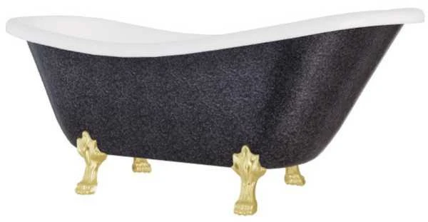Vonia Besco Otylia Glam 170, Graphite+Gold, su sifonu Klik-klak Gold