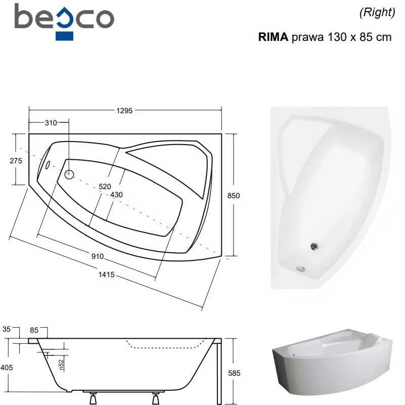 Vonia Besco Rima, 130 x 85 cm, dešininė