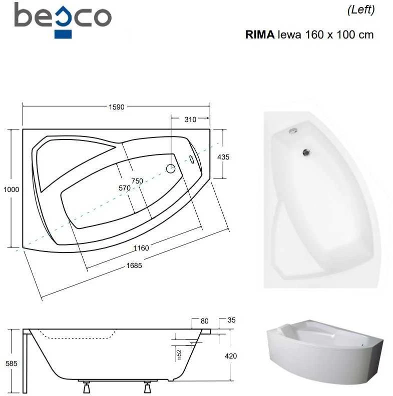 Vonia Besco Rima, 160 x 100 cm, kairinė