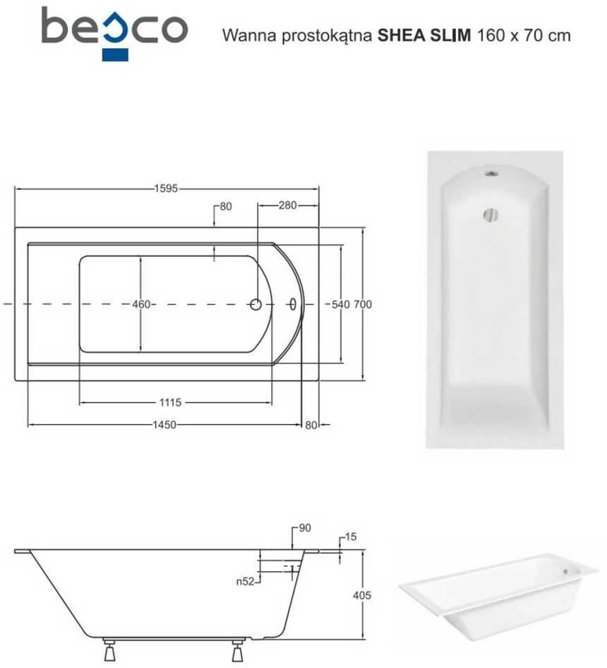Vonia Besco Shea Slim, 160 x 70 cm