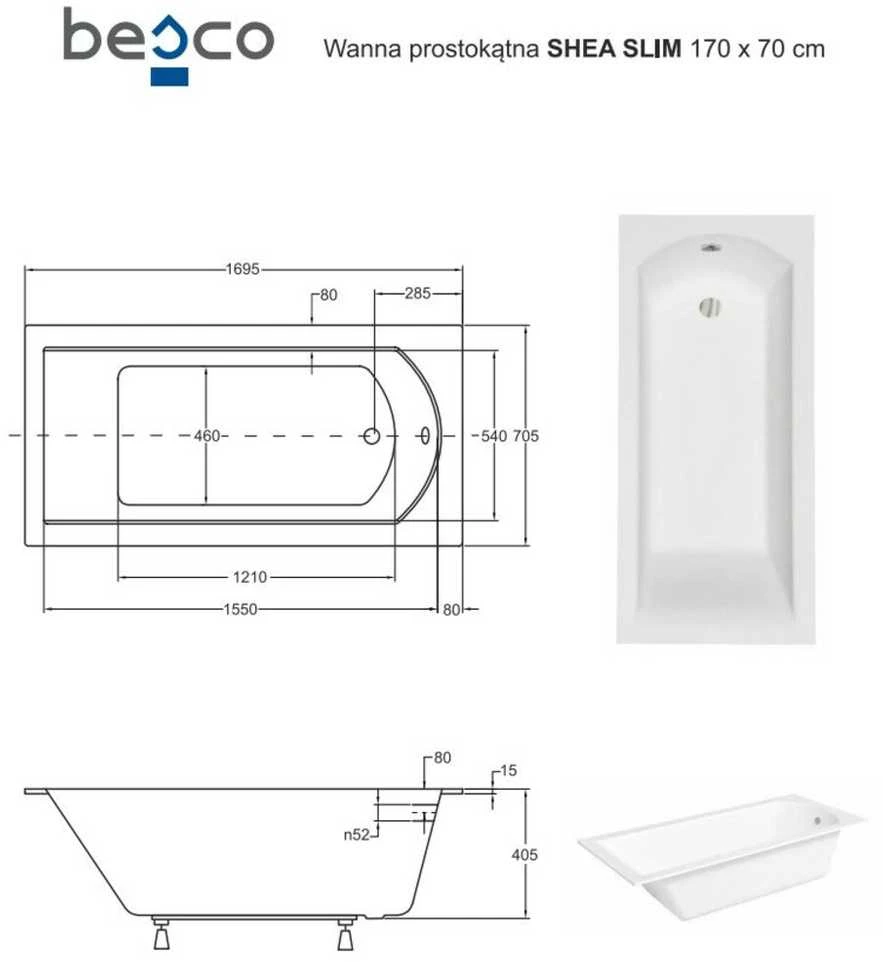 Vonia Besco Shea Slim, 170 x 70 cm