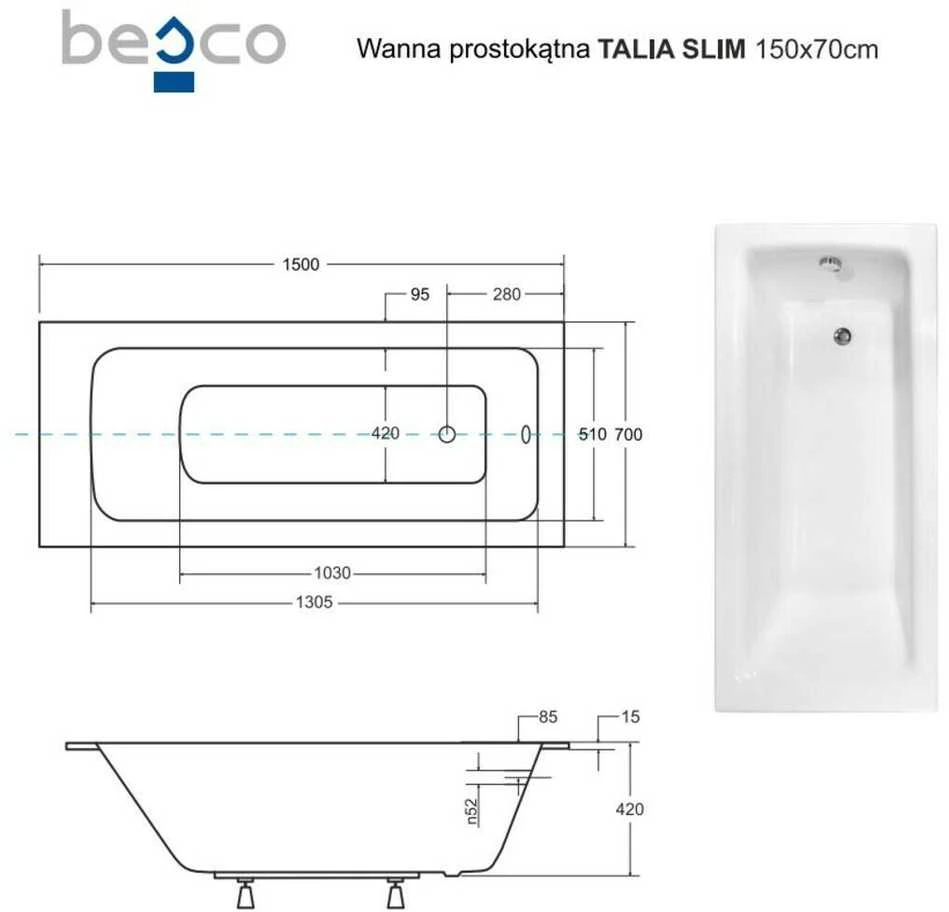 Vonia Besco Talia Slim, 150 x 70 cm