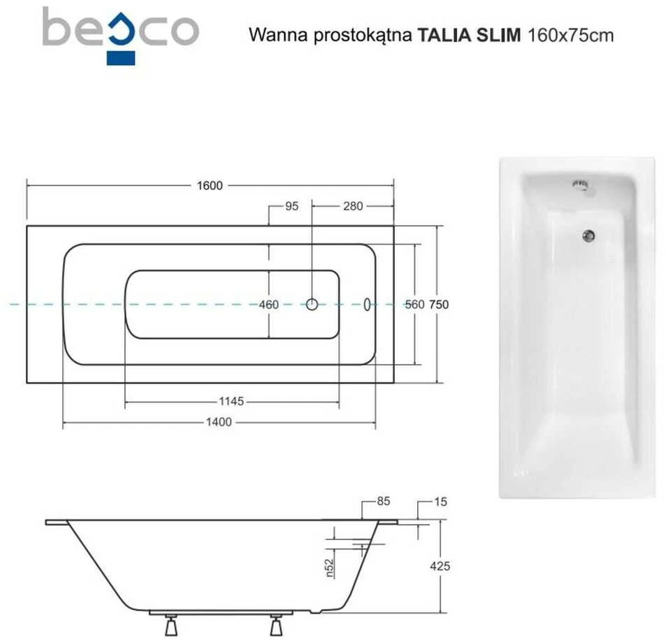 Vonia Besco Talia Slim, 160 x 75 cm