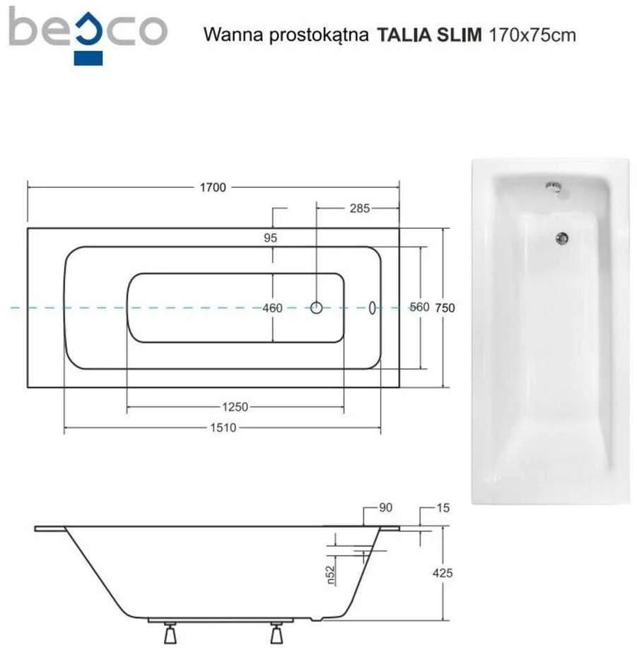 Vonia Besco Talia Slim, 170 x 75 cm