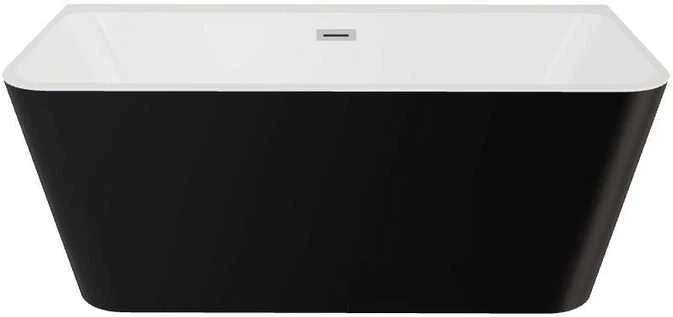 Vonia Besco Varya Juodas&Baltas Matt, 150 x 75 cm, su chrome sifonu