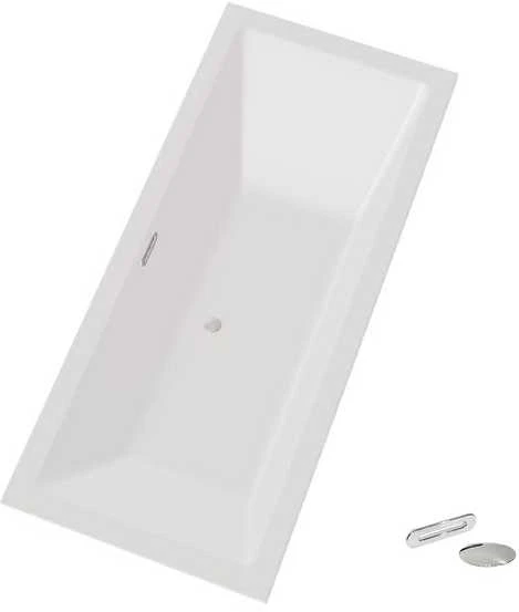 Vonia Besco Vera, 170 x 75 cm, be apdailos, su sifonu su persipylimu slim chrome