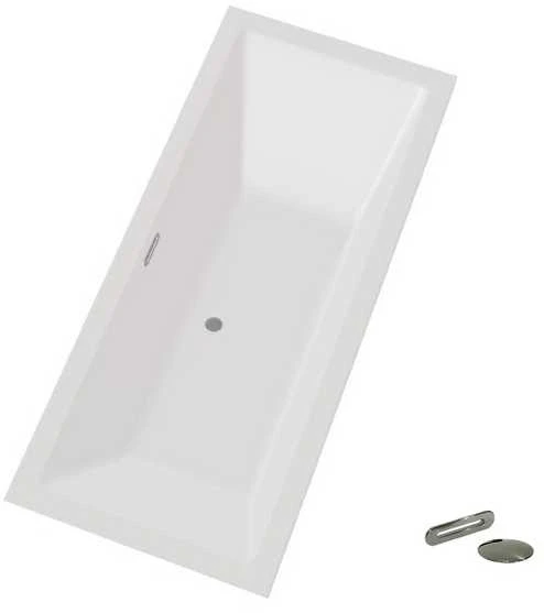Vonia Besco Vera, 170 x 75 cm, be apdailos, su sifonu su persipylimu slim grafito