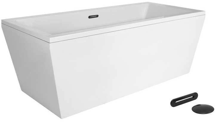 Vonia Besco Vera, 170 x 75 cm, su sifonu su persipylimu slim juodu