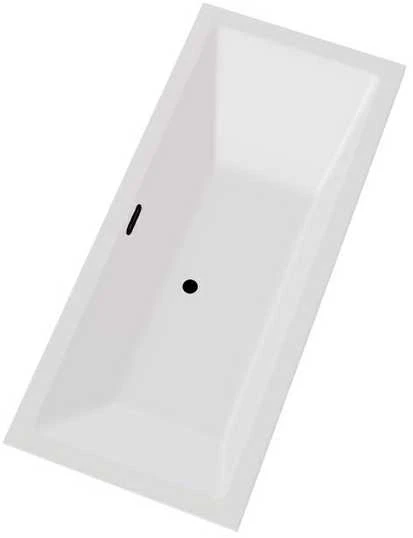 Vonia Besco Vera, 180 x 80 cm, be apdailos, su sifonu su persipylimu slim juodu