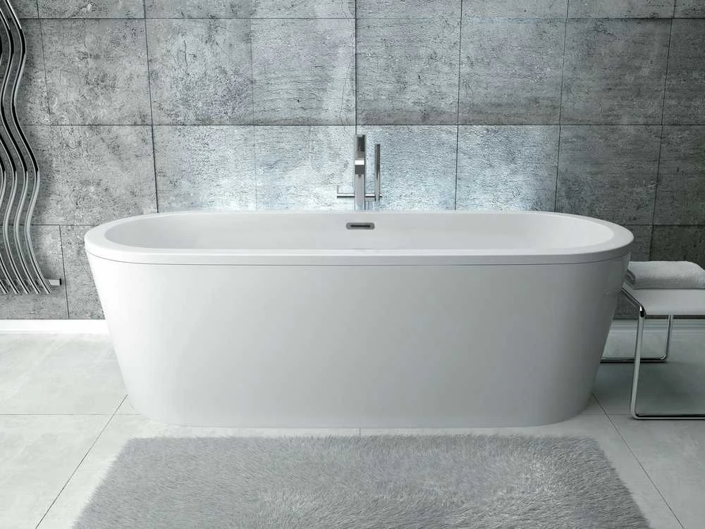 Vonia Besco Victoria, 160 x 75 cm, su sifonu su persipylimu slim chrome