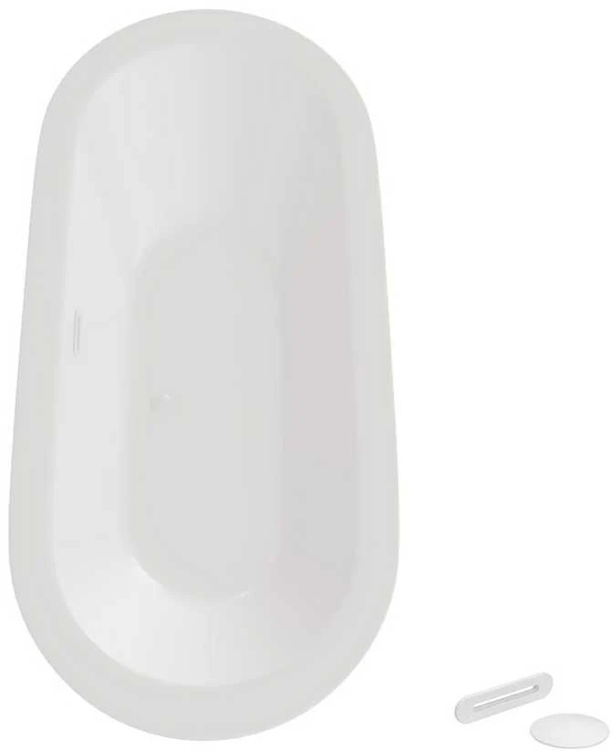 Vonia Besco Victoria, 185 x 83 cm, be apdailos, su sifonu su persipylimu slim baltu