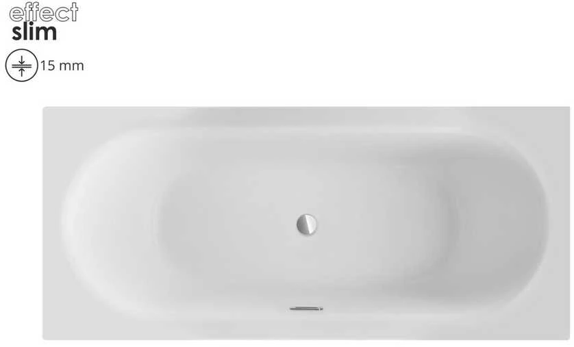 Vonia Besco Vitae Slim+, 160 x 75 cm, su aukso spalvos sifonu