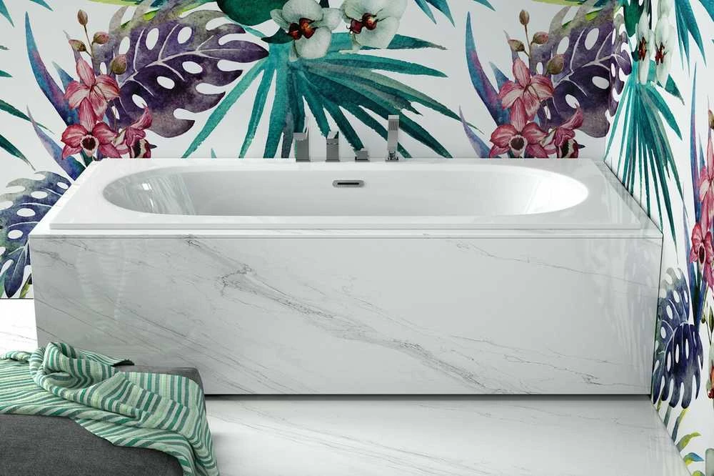 Vonia Besco Vitae Slim+, 180 x 80 cm, su chrome sifonu