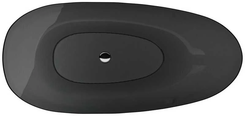 Vonia Besco Xara Carbon Pilkas, 160 x 75 cm, su chrome sifonu