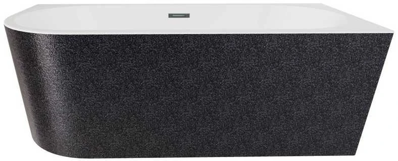 Vonia Besco Zoya Glam Graphite, 170 x 80 cm, dešininė, su grafito spalvos dangteliais