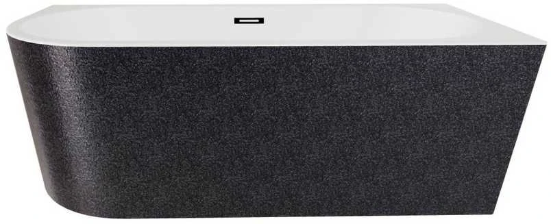 Vonia Besco Zoya Glam Graphite, 170 x 80 cm, dešininė, su juodais dangteliais