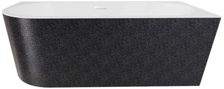 Vonia Besco Zoya Glam Graphite, 170 x 80 cm, dešininė, su baltais dangteliais