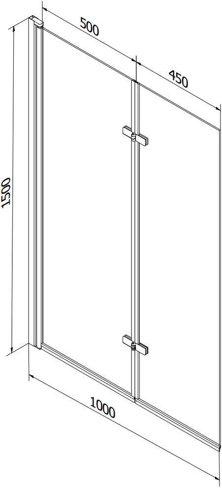 Vonia Mexen Cube su apdaila ir stiklo sienele, 180x80 cm + 100 cm (II), Baltas+Juodas/Transparent