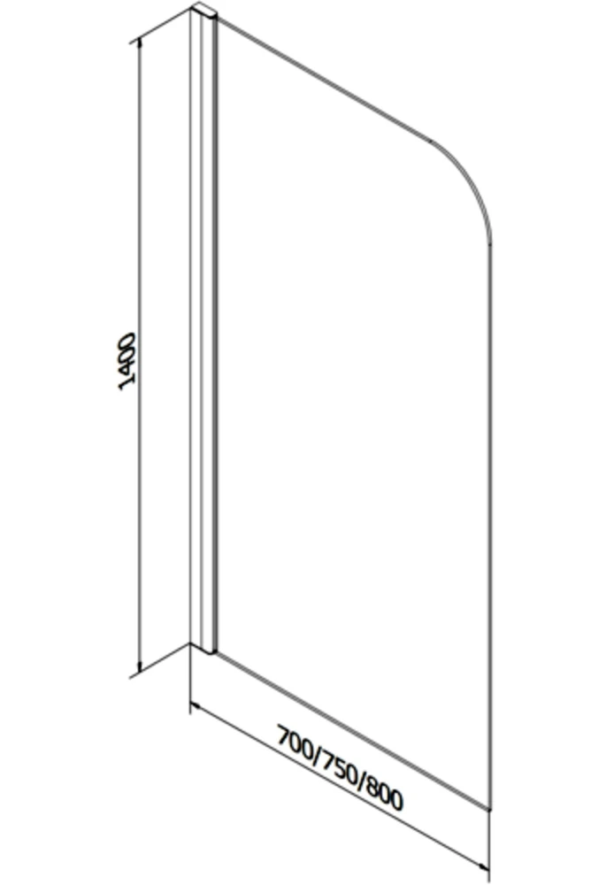 Vonia Mexen Cubik su apdaila ir stiklo sienele, 170x70 cm + 80 cm, baltas+I/swing/chrome
