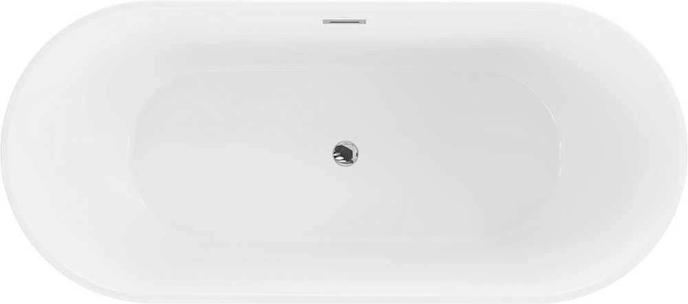 Vonia Mexen Flavia su sifonu, 160 x 74 cm, Baltas+Chrome