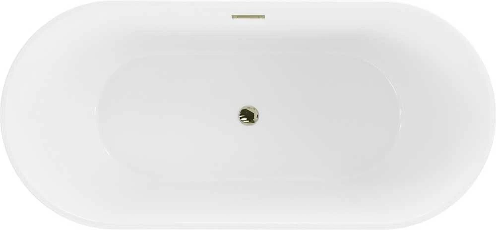 Vonia Mexen Flavia su sifonu, 170 x 75 cm, Baltas+Gold