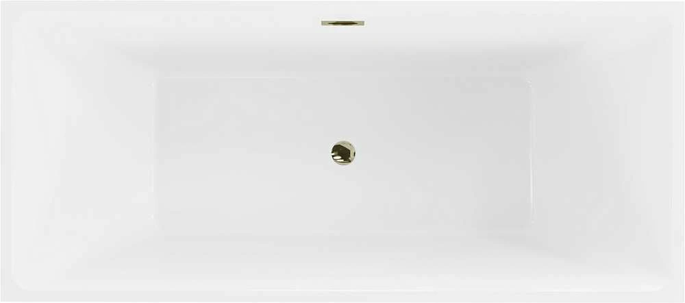 Vonia Mexen Lita su sifonu, 170 x 75 cm, Baltas/Juodas+Gold