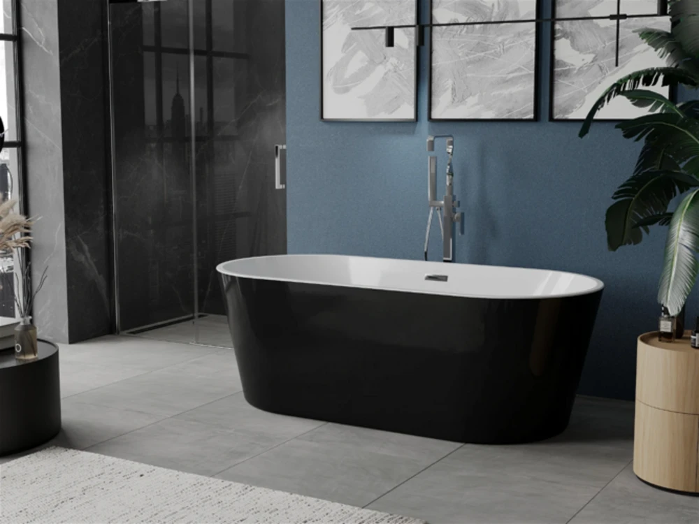 Vonia Mexen Luna, 150 x 75 cm, Baltas/Juodas+Chrome