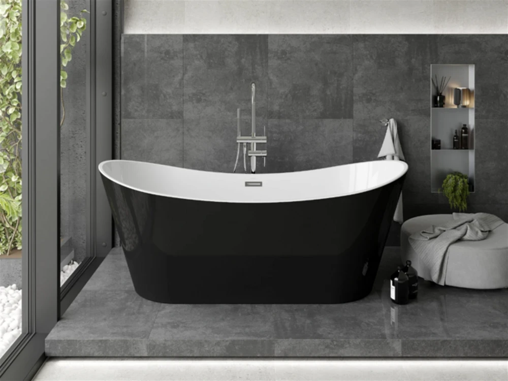 Vonia Mexen Montana, 180 x 80 cm, Baltas/Juodas+Chrome