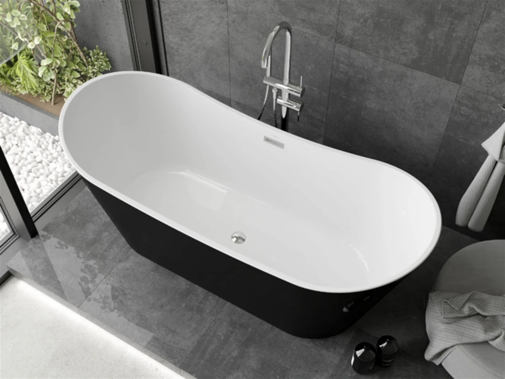 Vonia Mexen Montana, 180 x 80 cm, Baltas/Juodas+Chrome
